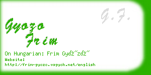 gyozo frim business card